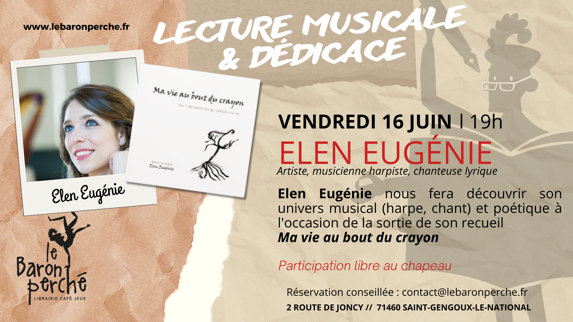 Lecture musicale & Dédicace avec Elen Eugénie