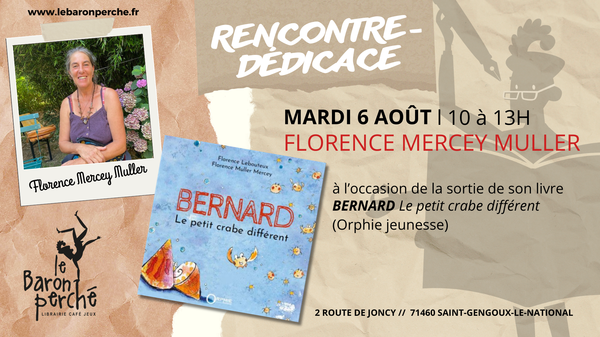 Rencontre – Dédicace avec Florence Mercey Muller