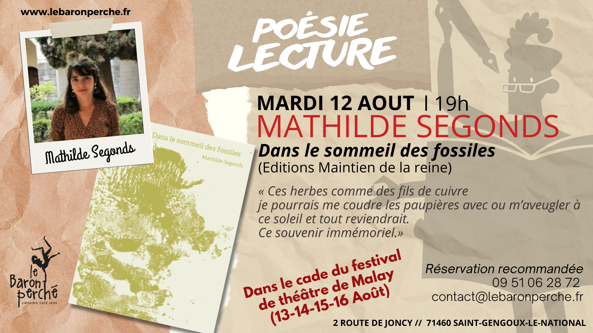 Poésie – Lecture avec Mathilde Segonds