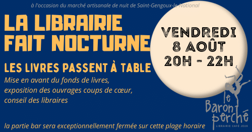 La librairie fait nocturne