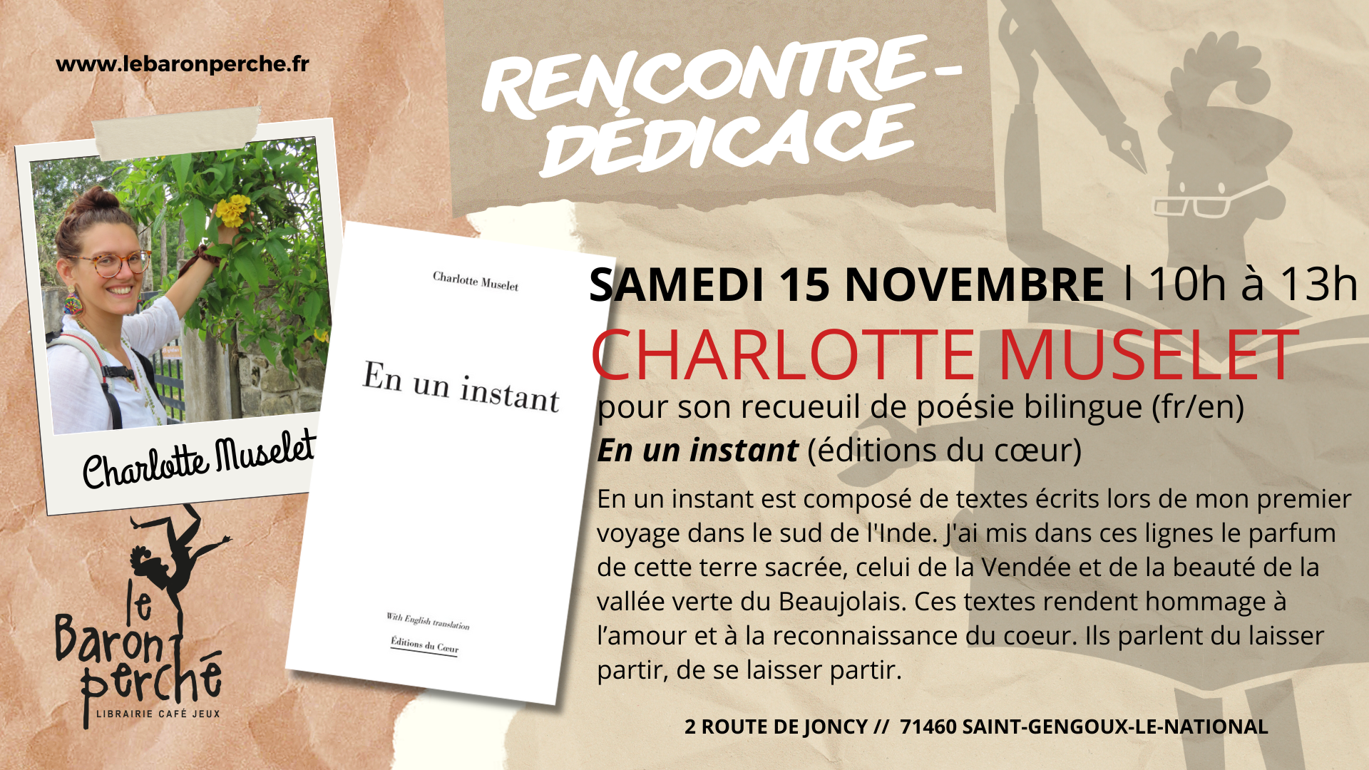 Rencontre – dédicace avec Charlotte Muselet