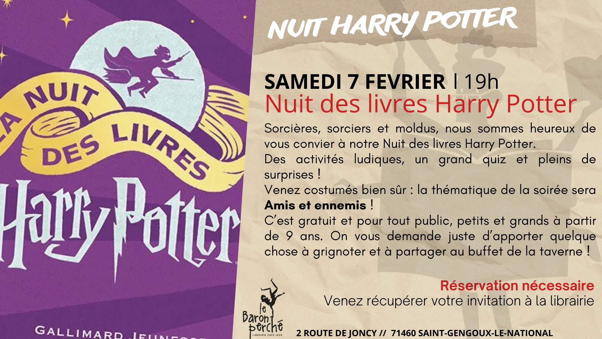La Nuit des Livres Harry Potter 2026 est de retour !