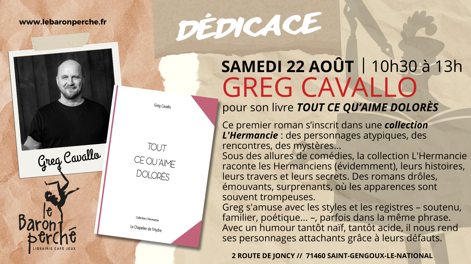 Rencontre-dédicace avec Greg Cavallo