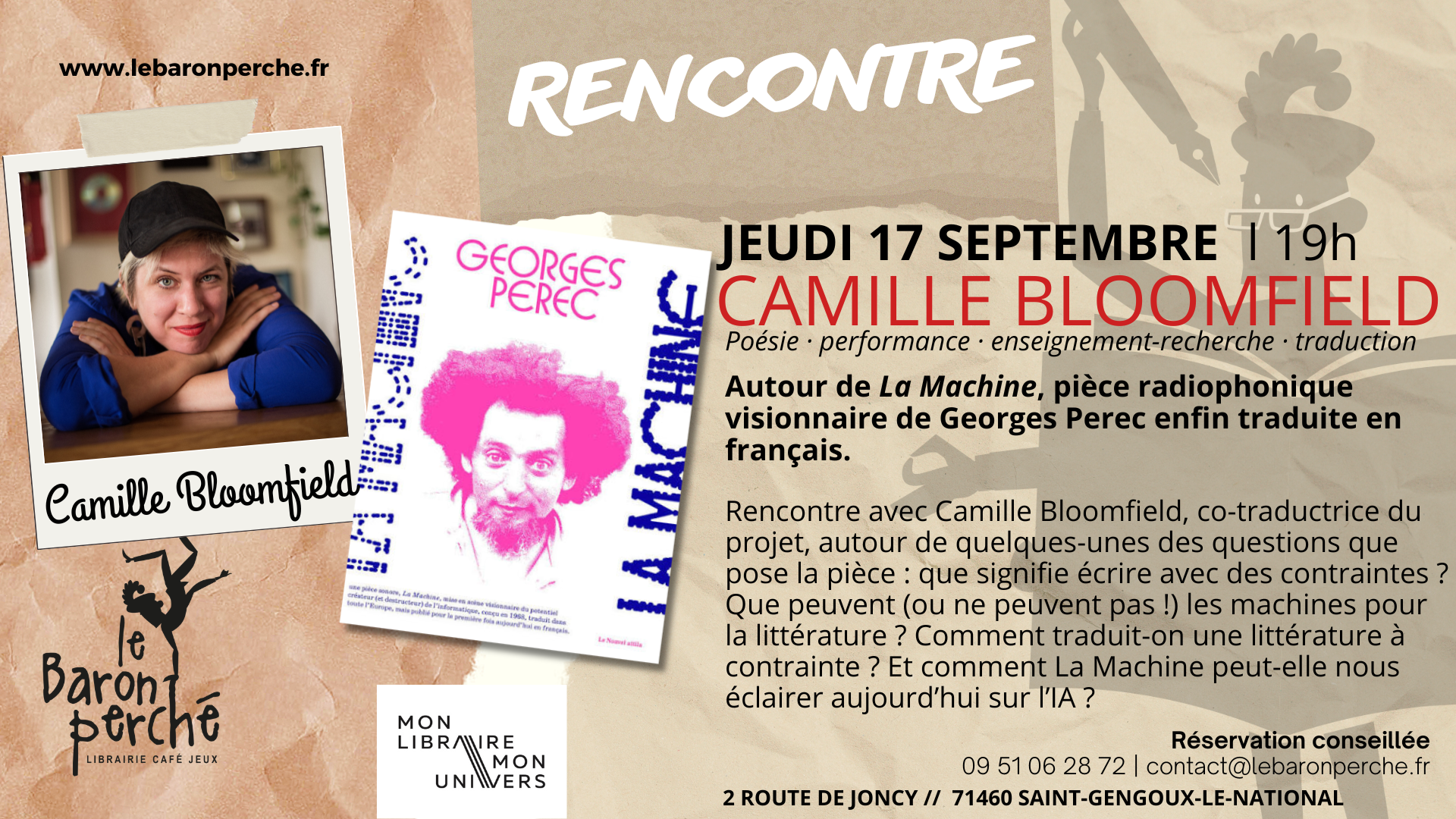 Rencontre avec Camille Bloomfield : Georges Perec et La Machine